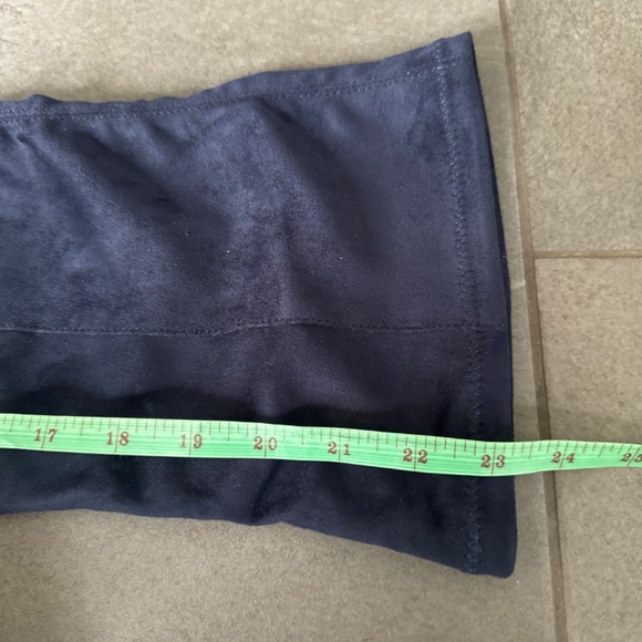 Blue Soft Suede Like Boots - Picture 6 of 8